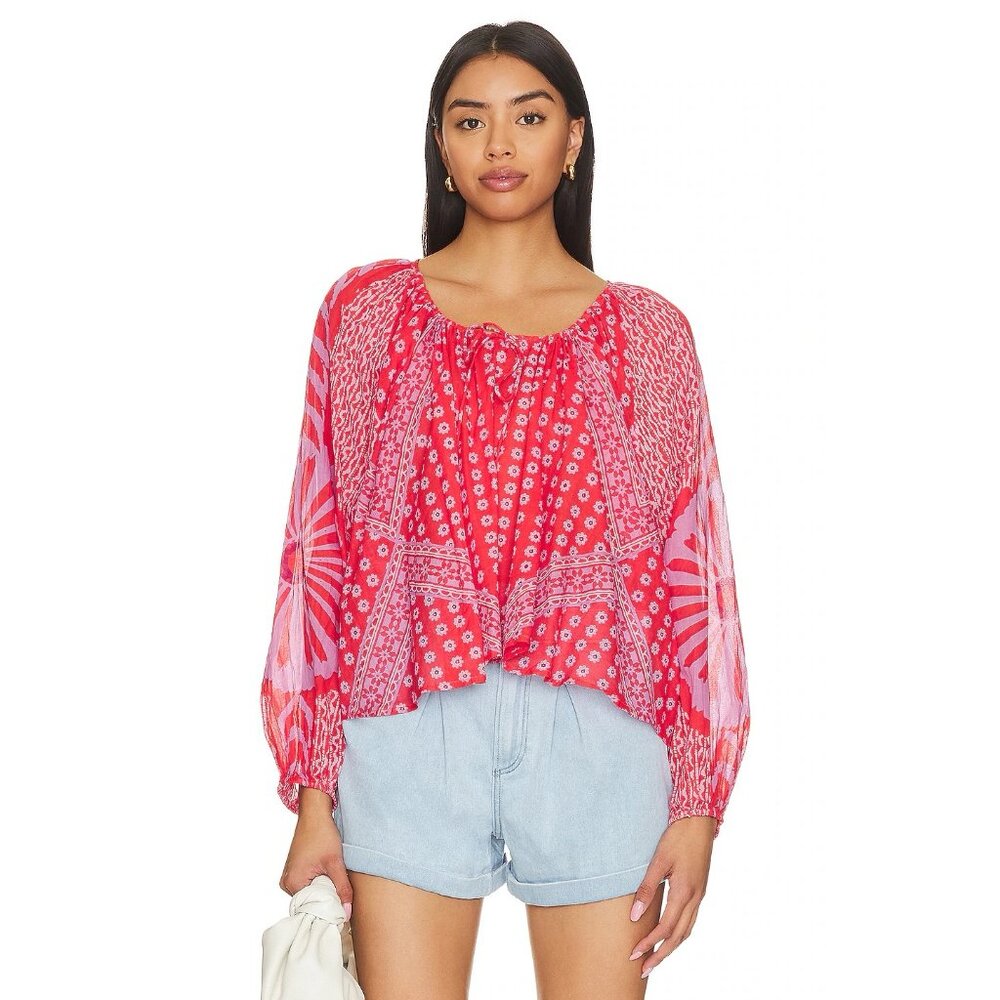 Free People Elena Floral Printed Top